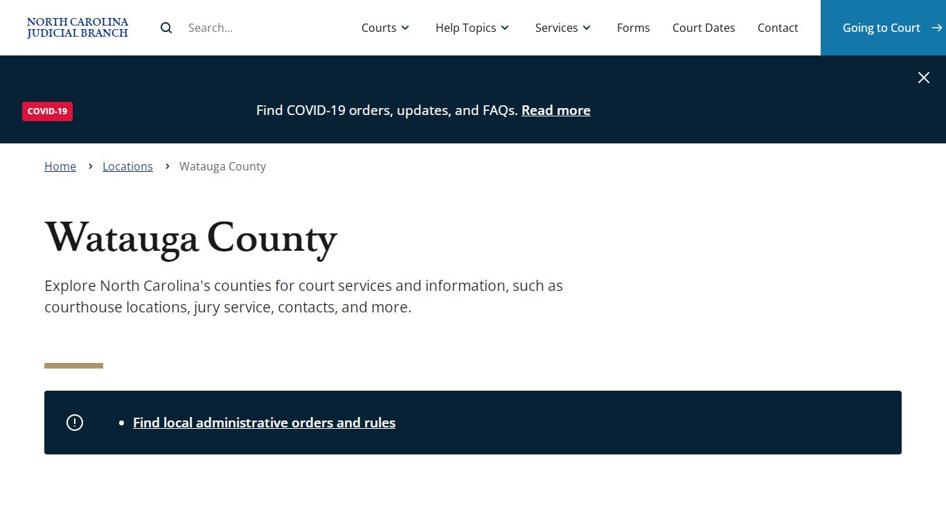 Watauga County | North Carolina Judicial Branch - NCcourts