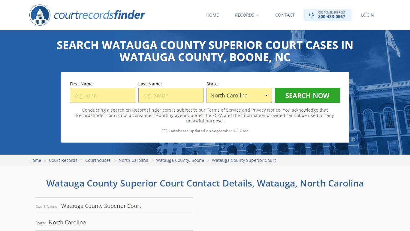 Watauga County Superior Court Case Search - Watauga County, NC ...